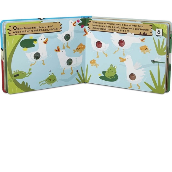 Melissa & Doug Book Poke-a-Dot: Old MacDonald’s Farm Board Book pop Buttons - Picture 7 of 7